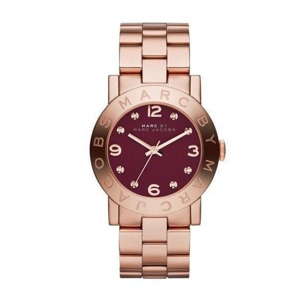 Marc Jacobs Amy Purple Rose Gold Steel Strap Watch for Women - MBM8616