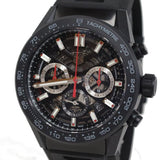 Tag Heuer Carrera Automatic Chronograph Black Dial Black Rubber Strap Watch for Men - CBG2A90.FT6173