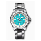 Breitling Superocean Automatic 36 Turquoise Dial Silver Steel Strap Watch for Men - A17377211C1A1