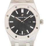 Audemars Piguet Royal Oak Quartz Black Dial Silver Steel Strap Watch for Women - 67650ST.OO.1261ST.01