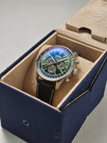 Breitling Navitimer B01 Chronograph 46 Green Dial Black Leather Strap Watch for Men - AB0137241L1P1