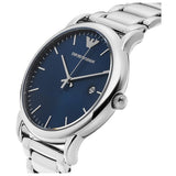 Emporio Armani Luigi Blue Dial Silver Steel Strap Watch For Men - AR11089