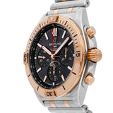 Breitling Chronomat B01 42 18K Red Gold Black Dial Two Tone Steel Strap Watch for Men - UB01341A1B1U1