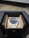 IWC Pilot's Watch Chronograph Top Gun Edition 'Lake Tahoe' Black Dial White Leather Strap Watch for Men - IW389105