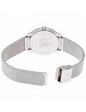 Calvin Klein Minimal White Dial Silver Mesh Bracelet Watch for Men - K3M22126