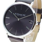 Coach Charles Grey Dial Black Leather Strap Watch for Men - 14602150