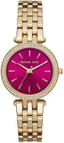 Michael Kors Darci Pink Dial Gold Steel Strap Watch for Women - MK3444