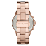 Michael Kors Runway Chronograph Rose Gold Dial Rose Gold Steel Strap Watch For Women - MK5778