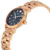 Marc Jacobs Baker Navy Blue Dial Rose Gold Stainless Steel Strap Watch for Women - MBM3332