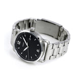 Fossil The Commuter Black Dial Silver Steel Strap Watch for Men - FS5391