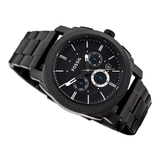 Fossil Machine Chronograph Black Dial Black Steel Strap Watch for Men - FS4552