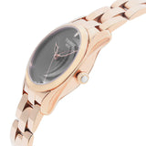 Tissot T Wave Anthracite Dial Rose Gold Steel Strap Watch For Women - T112.210.33.061.00