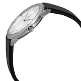 Calvin Klein Minimalist White Dial Black Leather Strap Watch for Men - K3M211C6