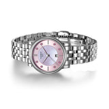 Tissot T Classic Carson Premium Lady Pink Mother of Pearl Dial Silver Steel Strap Watch For Women - T122.210.11.159.00