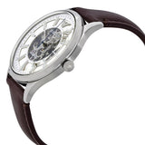 Emporio Armani Meccanico White Dial Brown Leather Strap Watch For Men - AR1946