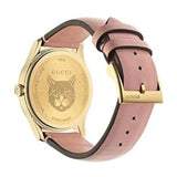 Gucci G Timeless Quartz Mother of Pearl Dial Pink Leather Strap Watch For Women -  YA1264132