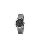 Calvin Klein Minimal Grey Dial Silver Mesh Bracelet Watch for Women - K3M2212X