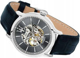 Maserati Epoca Automatic Skeleton Dial Black Leather Strap Watch For Men - R8821118002