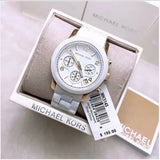 Michael Kors Runway White Dial White Steel Strap Watch for Women - MK5145