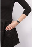 Tissot T Lady Flamingo Black Dial Black Leather Strap Watch For Women - T094.210.16.051.00