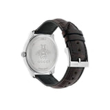 Gucci G-Timeless Sapphire Crystal White Dial Black Leather Strap Unisex Watch - YA126325