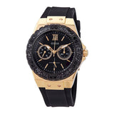 Guess Black Dial Black Rubber Strap Watch For Women - W1053L7