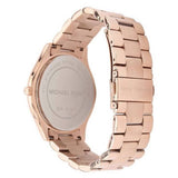 Michael Kors Slim Runway Purple Dial Rose Gold Steel Strap Watch for Women - MK3293