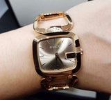 Gucci G Gucci Sunbrushed Brown Dial Rose Gold Steel Strap Watch For Women - YA125511