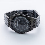 Emporio Armani Tazio Chronograph Black Dial Black Steel Strap Watch For Men - AR5989