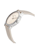 Calvin Klein City White Dial White Leather Strap Watch for Women - K2G231XH