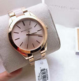 Michael Kors Slim Runway Rose Gold Dial Two Tone Steel Strap Watch for Women - MK4294