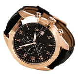 Maserati Traguardo Chronograph Black Dial Black Leather Strap Watch For Men - R8871612002