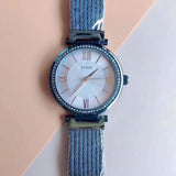 Guess Soho Diamonds Blue Dial Blue Mesh Bracelet Watch For Women - W0638L3