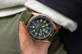 Tag Heuer Autavia Calibre 5 Automatic 42mm Olive Green Dial Leather Strap Watch for Men - WBE5190.FC8268