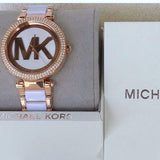 Michael Kors Parker White Dial Two Tone Steel Strap Watch for Women - MK6365