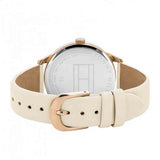 Tommy Hilfiger Brooke Quartz White Dial Cream Leather Strap Watch for Women  - 1782022