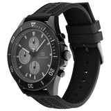 Tommy Hilfiger Larson Chronograph Black Dial Black Rubber Strap Watch For Men - 1791921