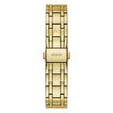 Guess Crystalline Diamonds Gold Dial Gold Steel Strap Watch for Women - GW0114L2