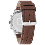 Tommy Hilfiger Jimmy Chronograph Quartz Blue Dial Brown Leather Strap Watch For Men - 1791946