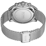 Hugo Boss Ocean Edition Black Dial Silver Mesh Bracelet Watch for Men - 1513701