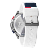 Tommy Hilfiger Digital Silver Dial White Silicone Strap Watch For Men - 1791764