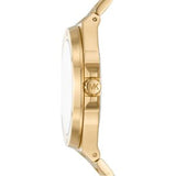 Michael Kors Lennox Three-Hand Gold Dial Gold Mesh Bracelet Watch For Women - MK7335