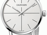 Calvin Klein Even Silver Dial Black Leather Strap Watch for Men - K7B211CY