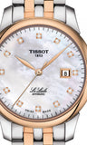 Tissot Le Locle Automatic Lady Mother of Pearl Dial Two Tone Steel Strap Watch For Women - T006.207.22.116.00