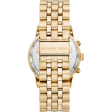 Michael Kors Hutton Chronograph Gold Dial Gold Steel Strap Watch For Men - MK8953