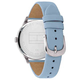 Tommy Hilfiger Brooke Silver Dial Blue Leather Strap Watch for Women - 1782023