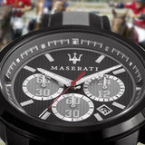 Maserati Royale 44mm Black Dial Stainless Steel Fiber Strap Watch For Men - R8871637002