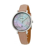 Fossil Jacqueline Blush Mother of Pearl Dial Pink Leather Strap Watch for Women - ES4151