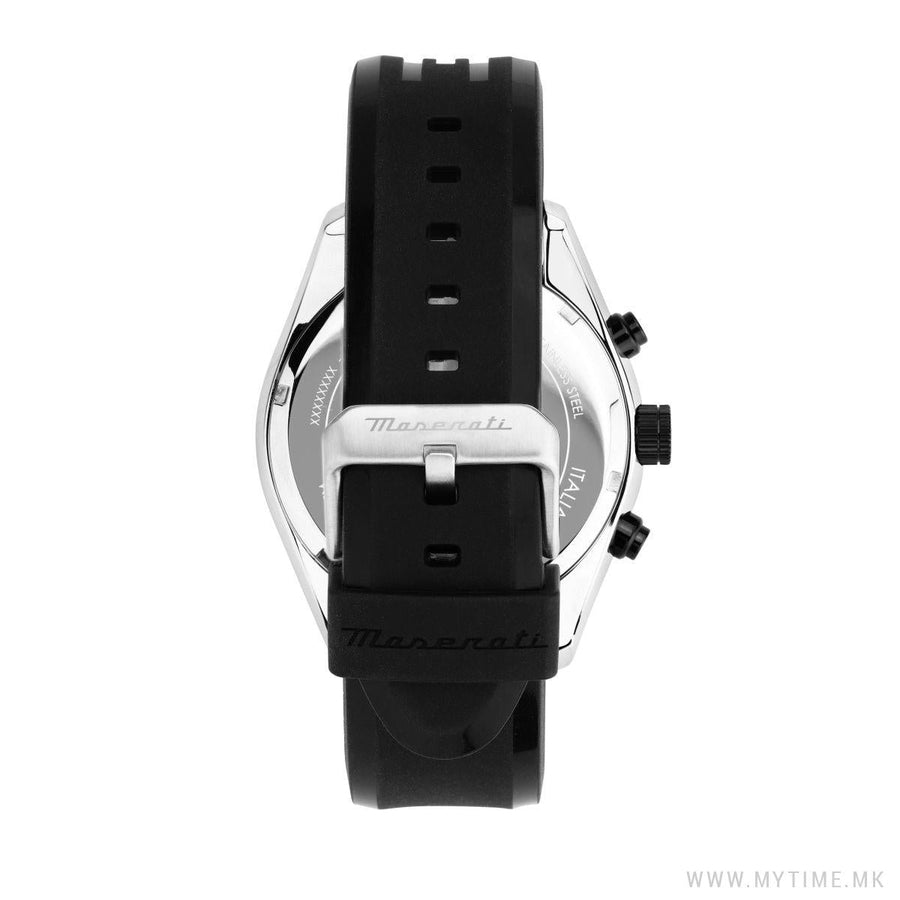 Maserati Traguardo Chronograph Yellow Dial Black Silicone Strap Watch For Men - R8871612045