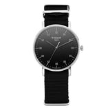 Tissot Everytime Medium Black Dial Black NATO Strap Watch For Men - T109.410.17.077.00